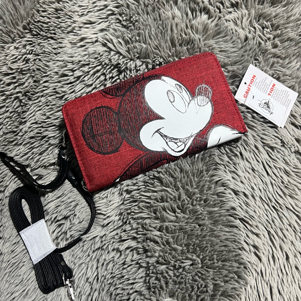 Brand new Mickey wallet with strap